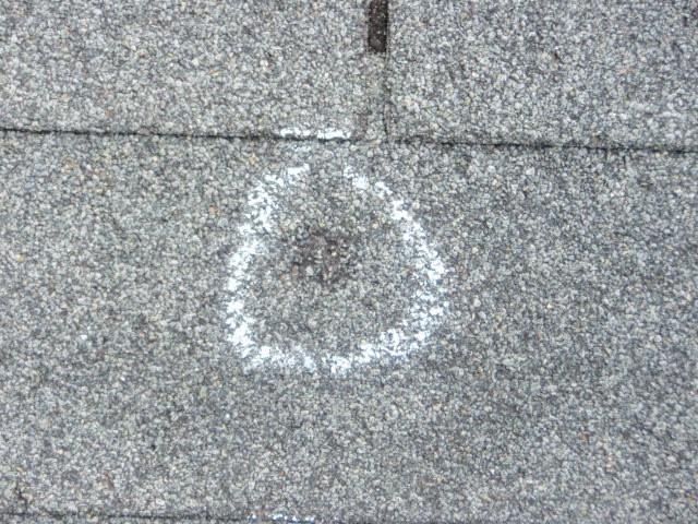 Chalk Mark On A Rooftop